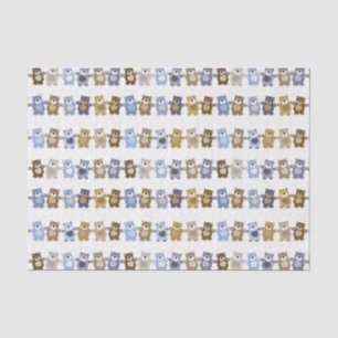 pattern of a toy teddy bear tissue paper