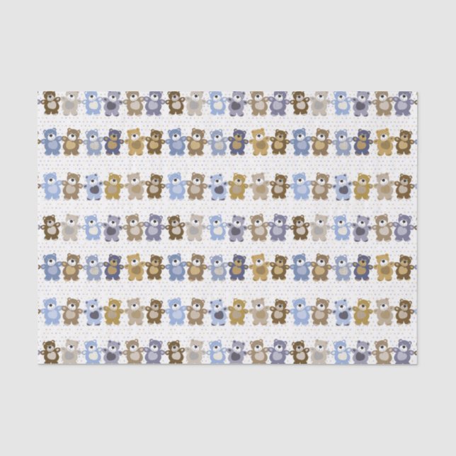 pattern of a toy teddy bear tissue paper (Front)
