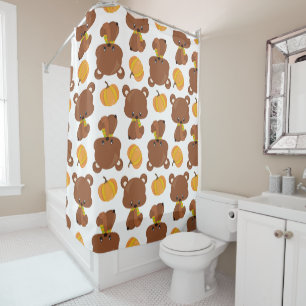 Pattern Of Bears, Cute Bears, Fall, Pumpkins