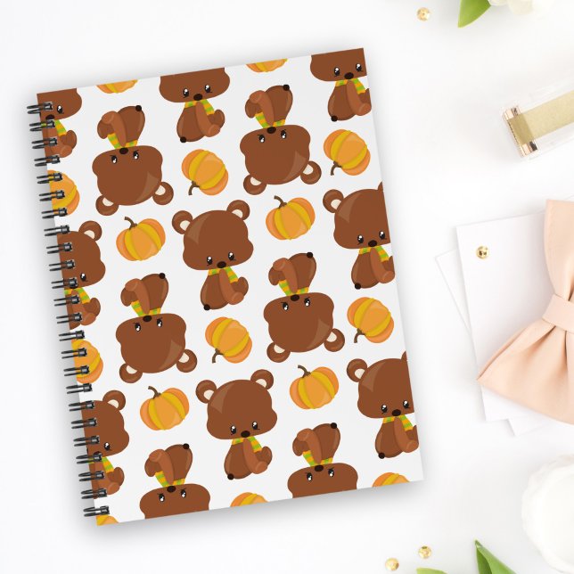 Pattern Of Bears, Cute Bears, Fall, Pumpkins Planner (Creator Uploaded)