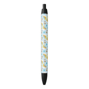 Pattern Of Bears, Cute Bears, Teddy Bears, Stars Black Ink Pen