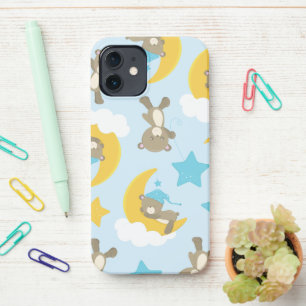 Pattern Of Bears, Cute Bears, Teddy Bears, Stars iPhone 12 Case