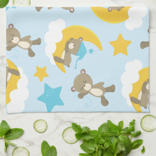 Pattern Of Bears, Cute Bears, Teddy Bears, Stars Kitchen Towel