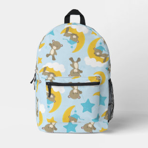 Pattern Of Bears, Cute Bears, Teddy Bears, Stars Printed Backpack
