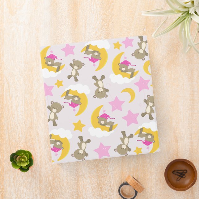Pattern Of Bears, Teddy Bears, Cute Bears, Stars Binder (In Situ)