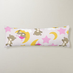 Pattern Of Bears, Teddy Bears, Cute Bears, Stars Body Pillow