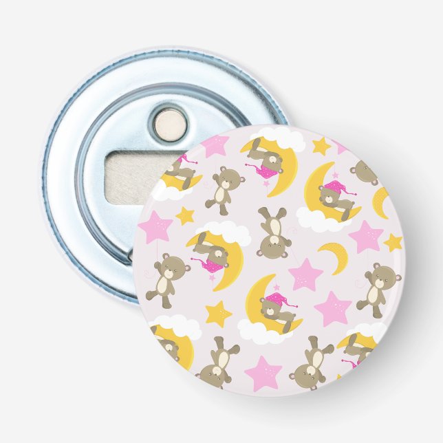 Pattern Of Bears, Teddy Bears, Cute Bears, Stars Bottle Opener (Front)