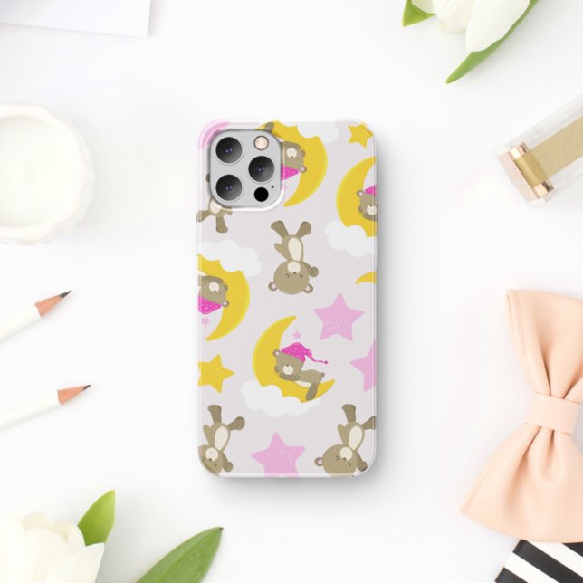 Pattern Of Bears, Teddy Bears, Cute Bears, Stars Case-Mate iPhone Case (Creator Uploaded)