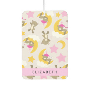 Pattern Of Bears, Teddy Bears, Stars, Your Name Air Freshener