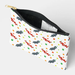 Pattern Of Berries, Redberry, Blueberry, Fruit Accessory Pouch