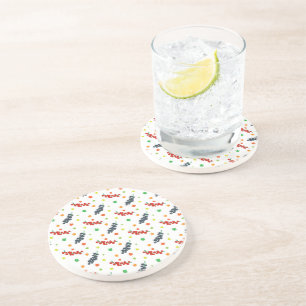 Pattern Of Berries, Redberry, Blueberry, Fruit Coaster