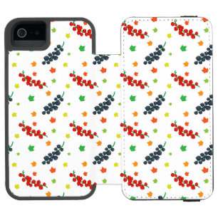 Pattern Of Berries, Redberry, Blueberry, Fruit Incipio Watson™ iPhone 5 Wallet Case