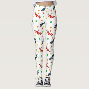 Pattern Of Berries, Redberry, Blueberry, Fruit Leggings