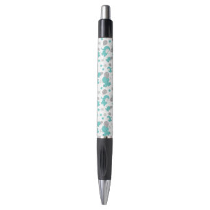 Pattern Of Blue Elephants, Cute Elephants, Stars Pen
