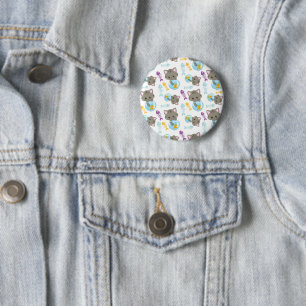 Pattern Of Cats, Cute Cats, Kittens, Fish 2 Inch Round Button