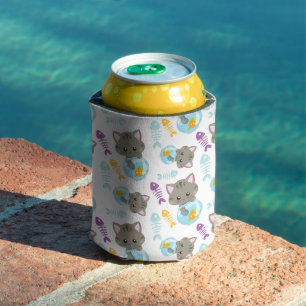 Pattern Of Cats, Cute Cats, Kittens, Fish Can Cooler