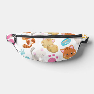 Pattern Of Cats, Cute Cats, Kitty, Kittens, Paws Fanny Pack