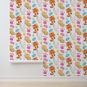 Pattern Of Cats, Cute Cats, Kitty, Kittens, Paws Wallpaper