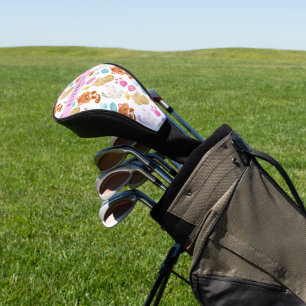 Pattern Of Cats, Cute Cats, Kitty, Paws, Your Name Golf Head Cover