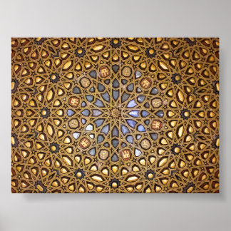pattern of ceiling of Royal Acazar de Seville Poster