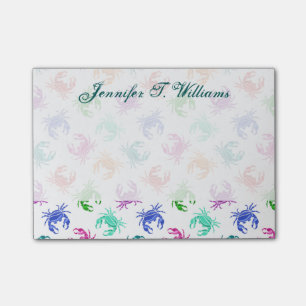 Pattern Of Crabs Add Your Name Post-it Notes