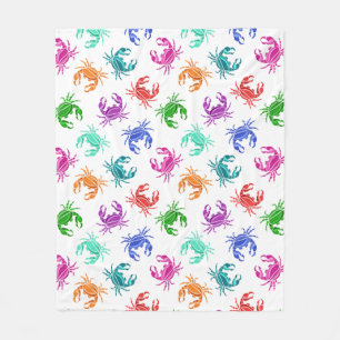 Pattern Of Crabs Fleece Blanket