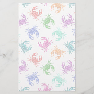 Pattern Of Crabs Stationery