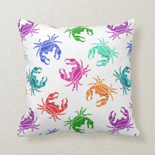 Pattern Of Crabs Throw Pillow