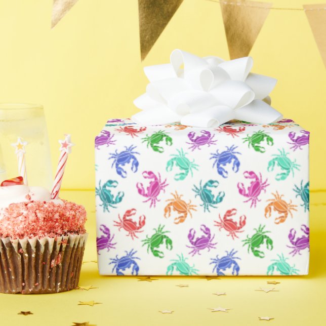 Pattern Of Crabs Wrapping Paper (Birthday Party)
