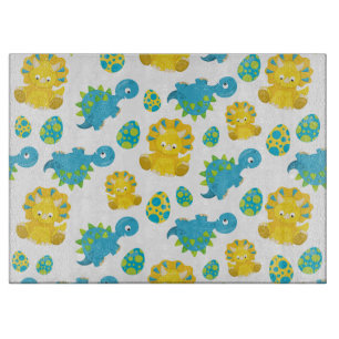 Pattern Of Dinosaurs, Cute Dinosaurs, Baby Dino Cutting Board