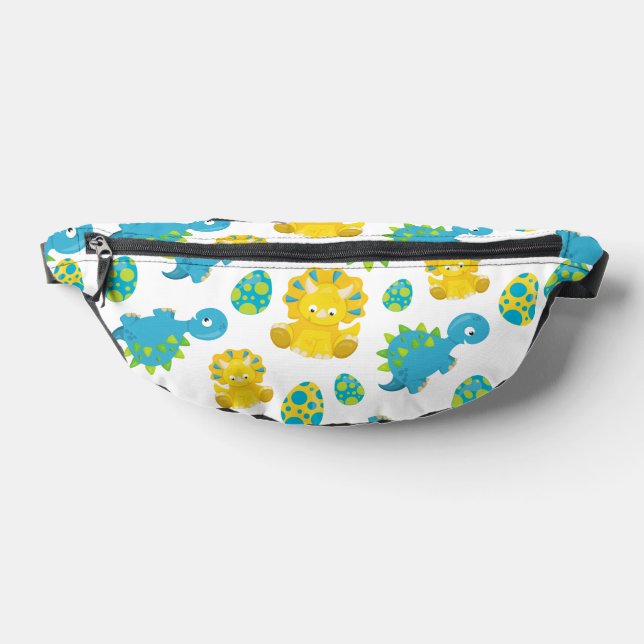 Pattern Of Dinosaurs, Cute Dinosaurs, Baby Dino Fanny Pack (Lay Down)