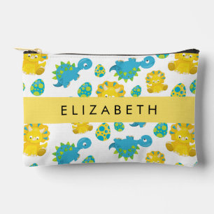 Pattern Of Dinosaurs, Cute Dinosaurs, Your Name Accessory Pouch