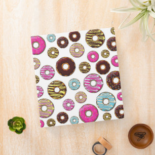 Pattern Of Doughnuts, Colourful Doughnuts, Sprinkl Binder