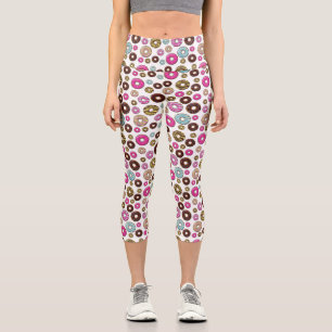 Pattern Of Doughnuts, Colourful Doughnuts, Sprinkl Capri Leggings