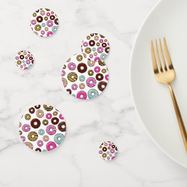 Pattern Of Doughnuts, Colourful Doughnuts, Sprinkl Confetti (Group)