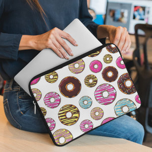 Pattern Of Doughnuts, Colourful Doughnuts, Sprinkl Laptop Sleeve
