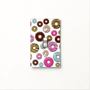 Pattern Of Doughnuts, Colourful Doughnuts, Sprinkl Light Switch Cover
