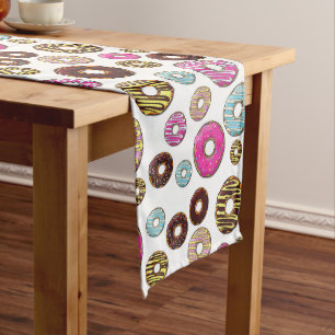 Pattern Of Doughnuts, Colourful Doughnuts, Sprinkl Medium Table Runner