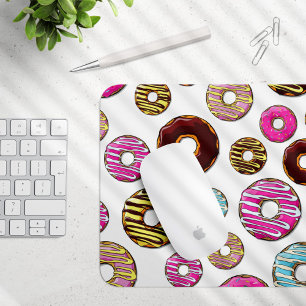 Pattern Of Doughnuts, Colourful Doughnuts, Sprinkl Mouse Pad