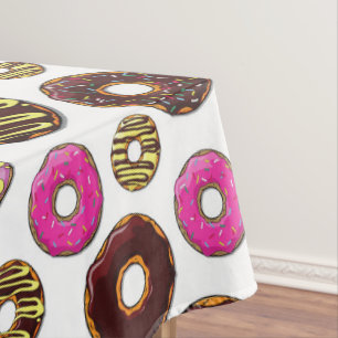 Pattern Of Doughnuts, Colourful Doughnuts, Sprinkl Tablecloth