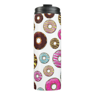Pattern Of Doughnuts, Colourful Doughnuts, Sprinkl Thermal Tumbler