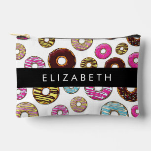 Pattern Of Doughnuts, Colourful Doughnuts, Your Na Accessory Pouch