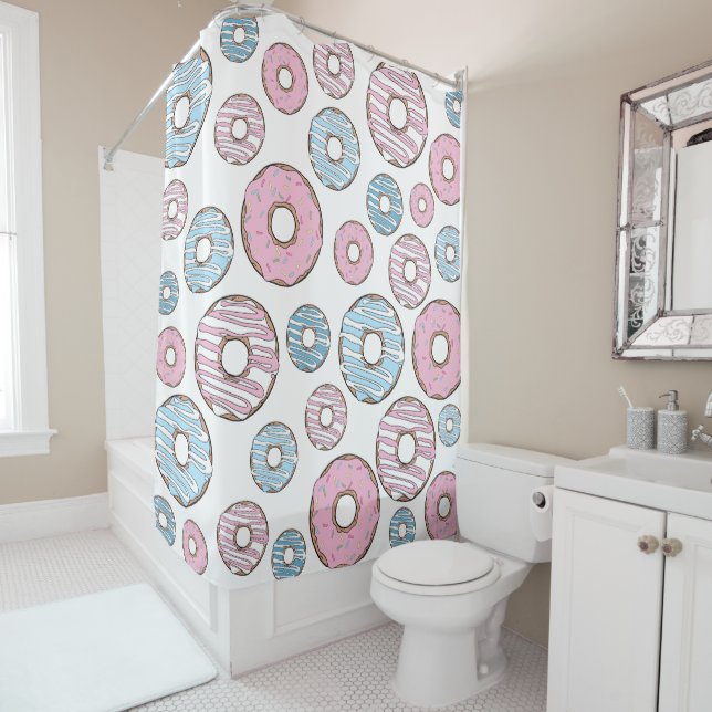 Pattern Of Doughnuts, Pink Doughnuts, Blue Doughnu (In Situ)