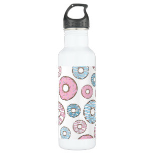 Pattern Of Doughnuts, Pink Doughnuts, Blue Doughnu 710 Ml Water Bottle