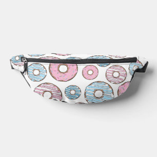Pattern Of Doughnuts, Pink Doughnuts, Blue Doughnu Fanny Pack