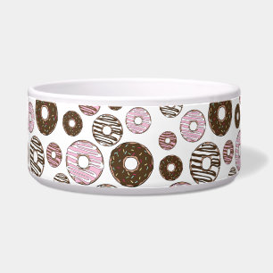 Pattern Of Doughnuts, Pink Doughnuts, Brown Doughn