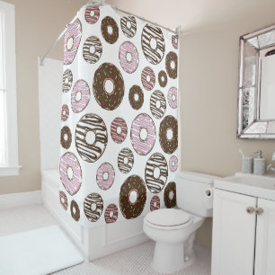 Pattern Of Doughnuts, Pink Doughnuts, Brown Doughn