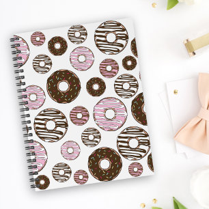 Pattern Of Doughnuts, Pink Doughnuts, Brown Doughn Planner