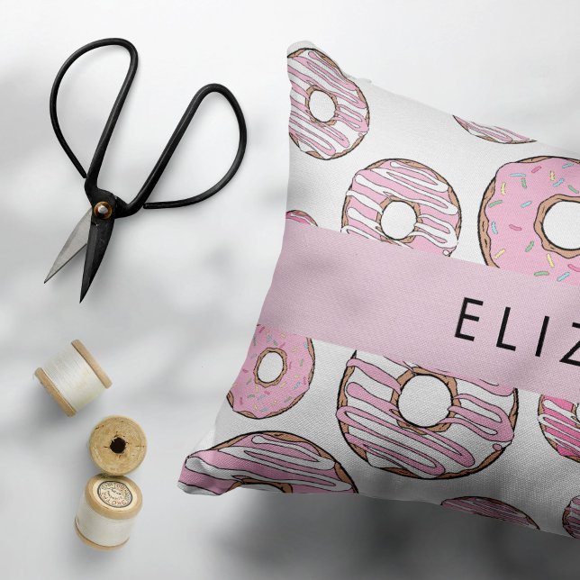 Pattern Of Doughnuts, Pink Doughnuts, Icing, Your  Accent Pillow (Creator Uploaded)