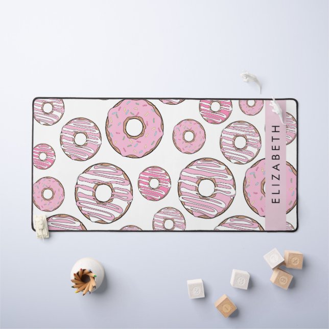 Pattern Of Doughnuts, Pink Doughnuts, Icing, Your  Desk Mat (Kids Table)